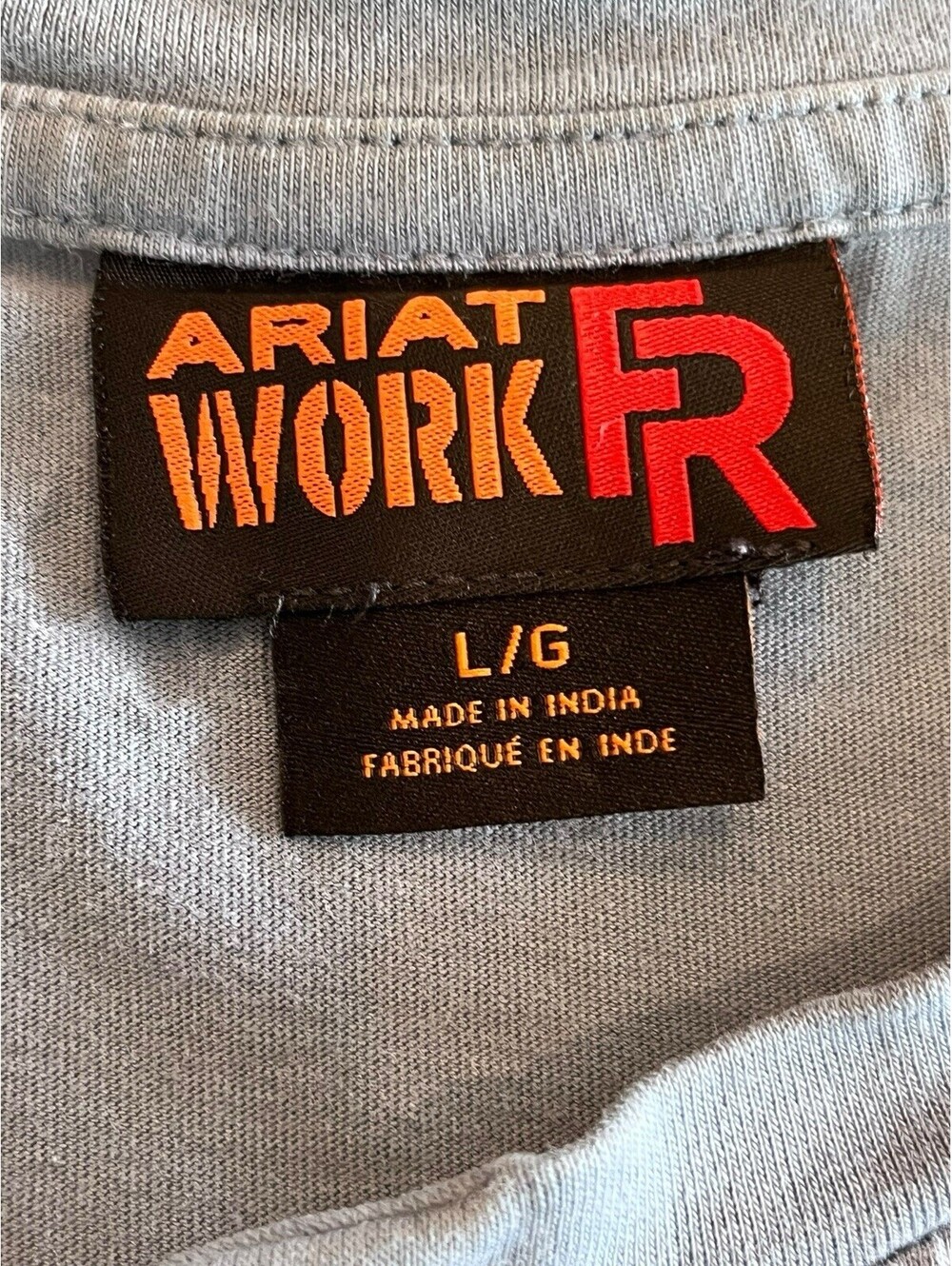 Ariat FR CAT 2 Henley T Shirt Large Pocket Long Sleeve Flame Resistant Blue - Picture 5 of 8